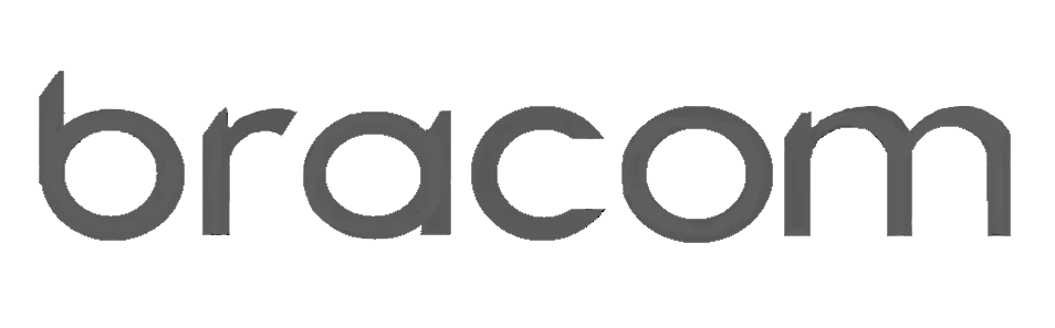 The Bracom logo with the word 'bracom' in lowercase letters and a small star-shaped design above the 'b'.