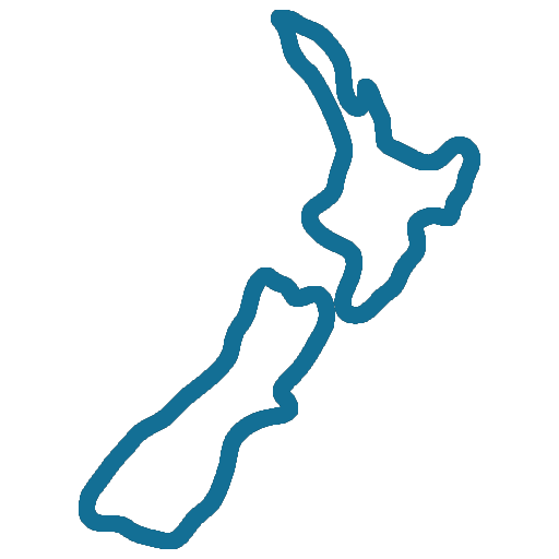 Outline map of New Zealand