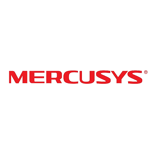 Mercusy's logo with a black hawk above and the company name in red text below.