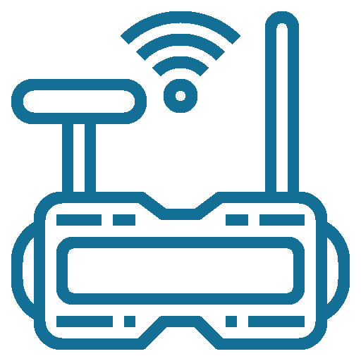 Icon of a Wi-Fi router with antennas and signal emanating