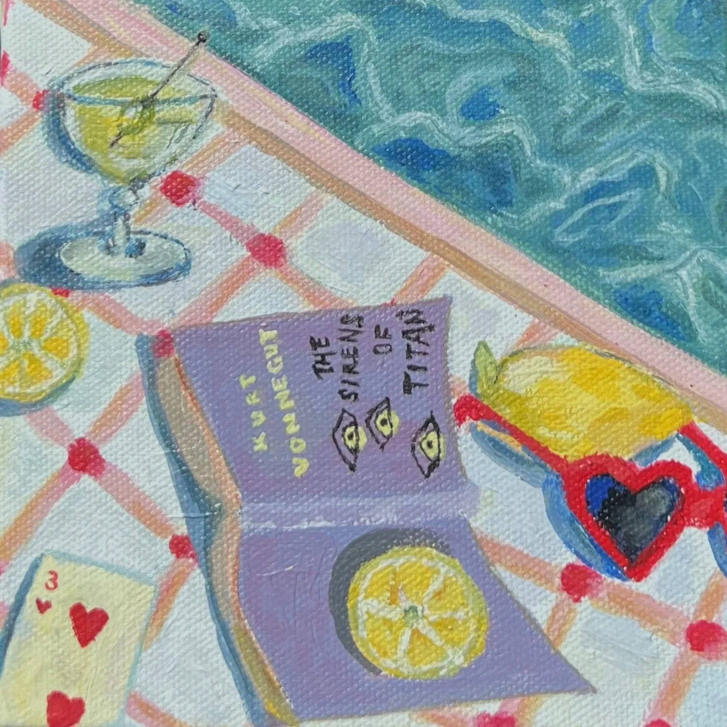poolside, 2023 | 
6" x 6"