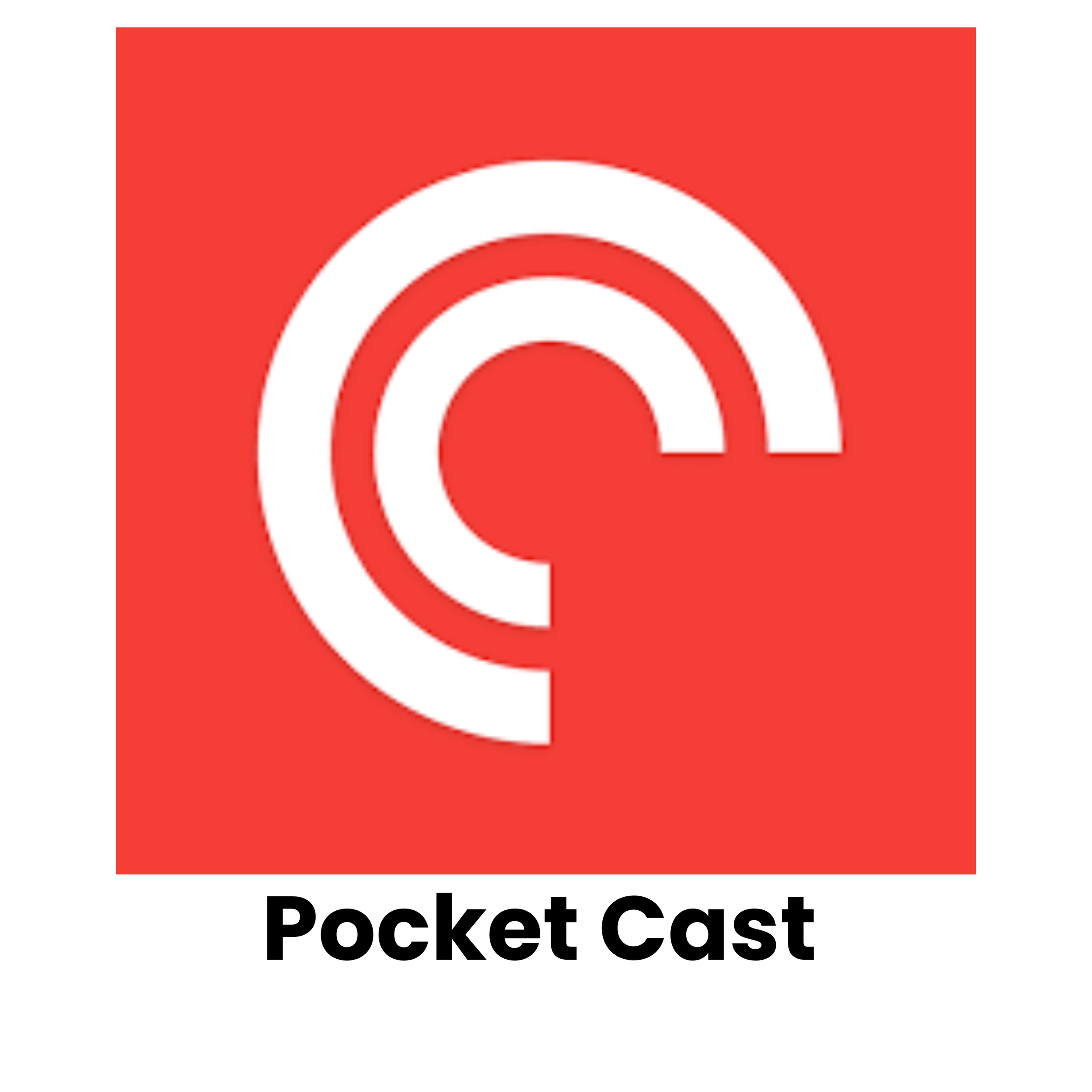 Red square background with white concentric circles and a white letter 'Q'.