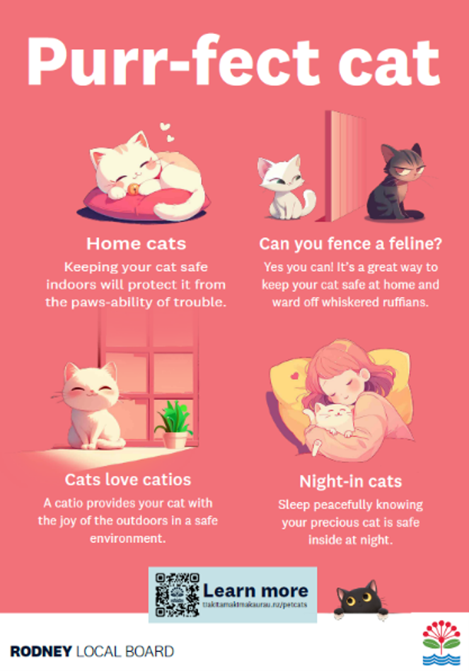Cats inside at night