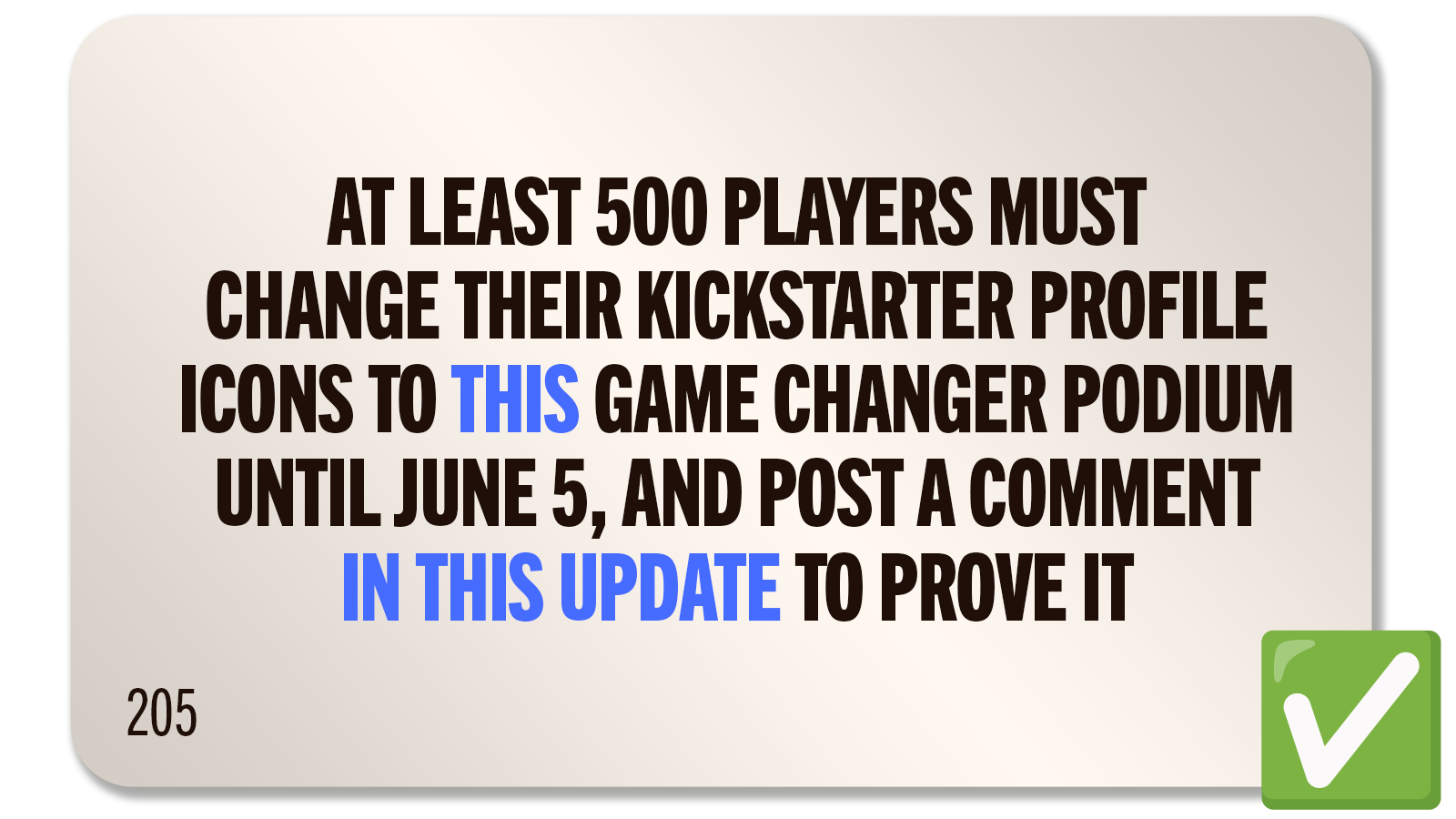 CHALLENGE 205: GET READY FOR A PROFILE CHANGER!