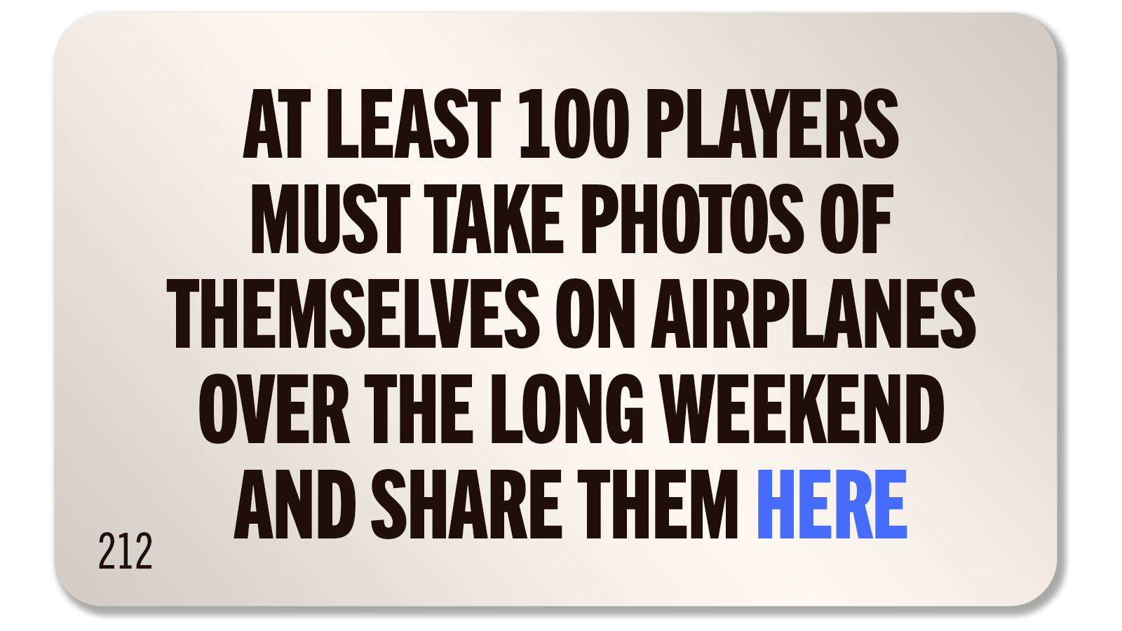CHALLENGE 212: THE MILE HIGH CLUB