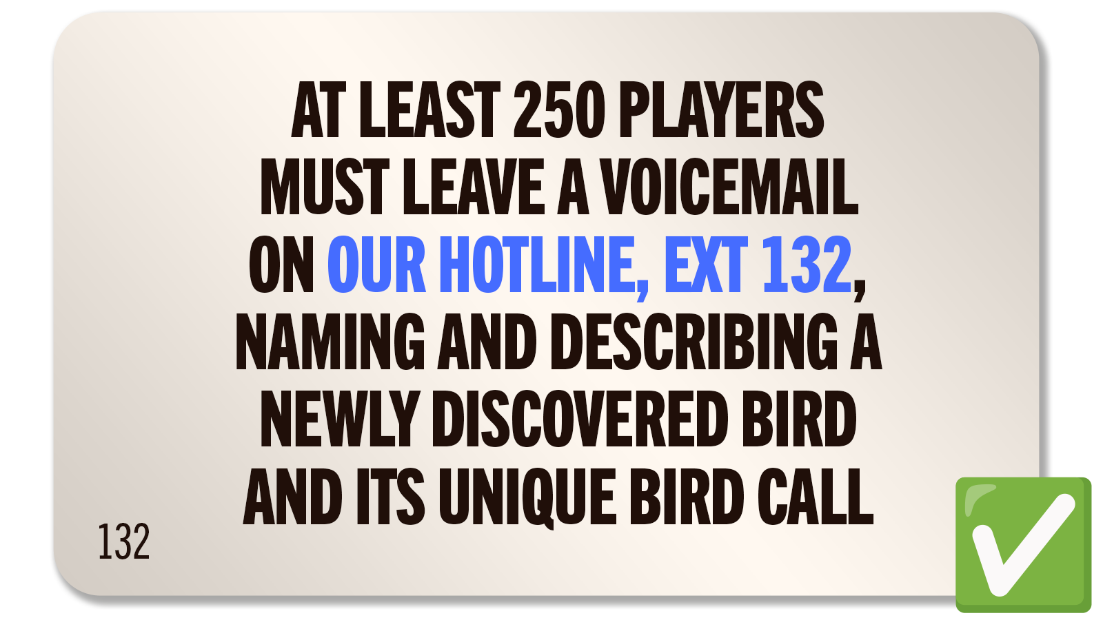 CHALLENGE 132: MAKE SOME (BIRD) NOISE