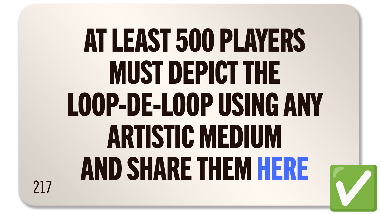 CHALLENGE 217: LOOP DE LOOPS