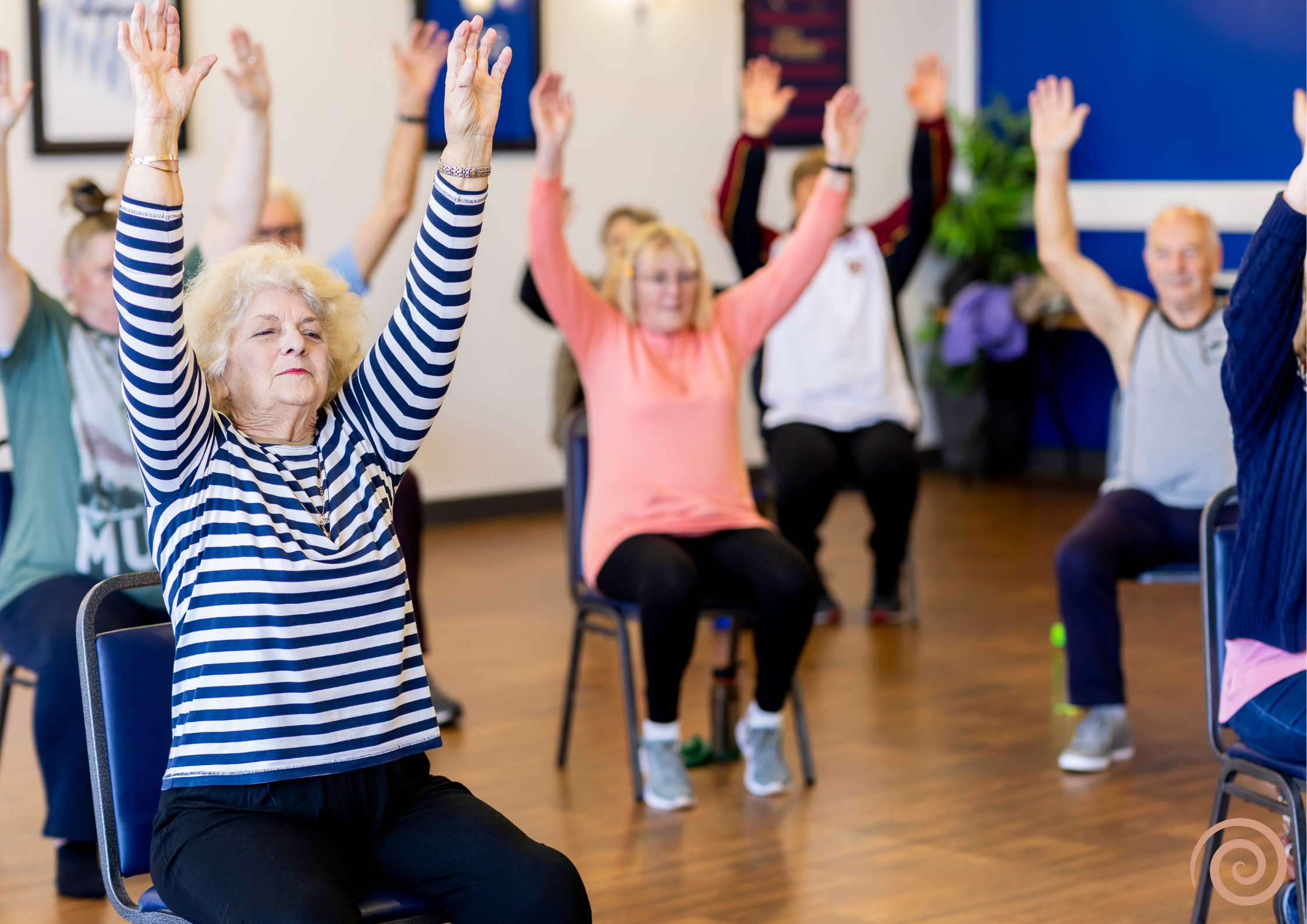 online chair yoga to gently mobilize, reduce pain, relax and calm your busy mind.