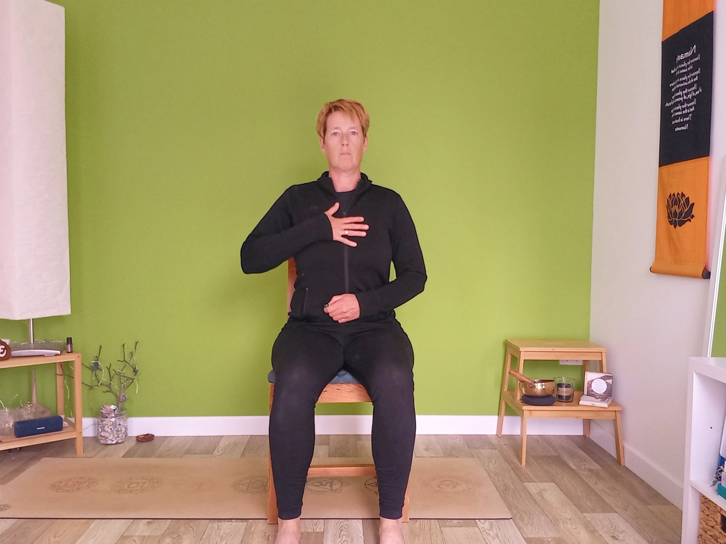 Calm your mind by connecting with your breath before riding