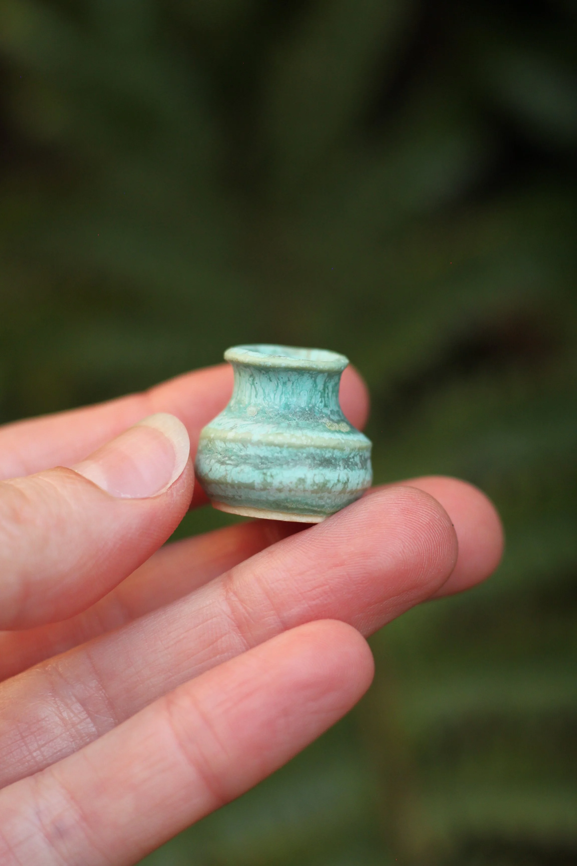 Miniature Porcelain Vase / Pitcher | Desert Oasis