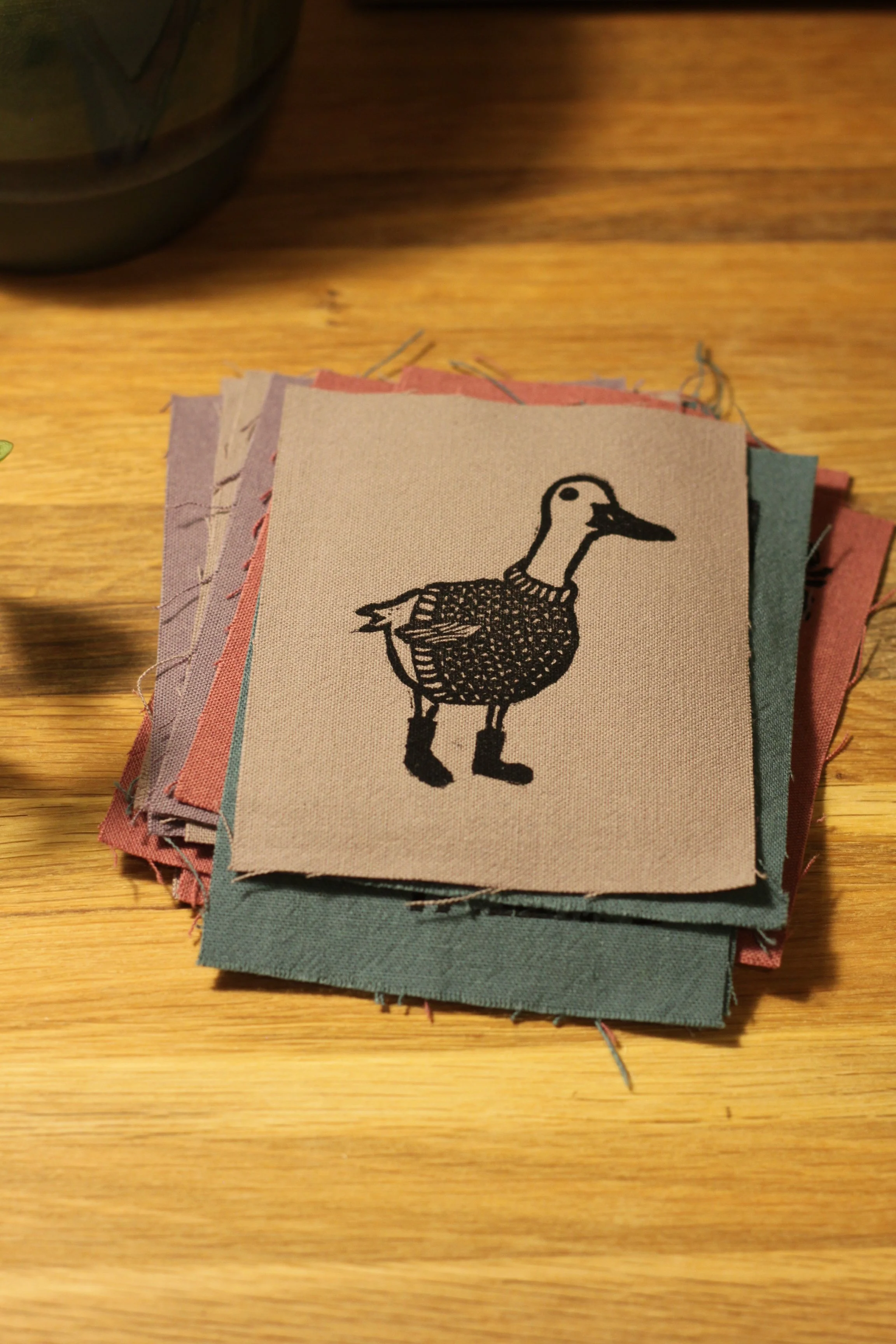 Hand-printed Linen Patch | Goose n' Boots