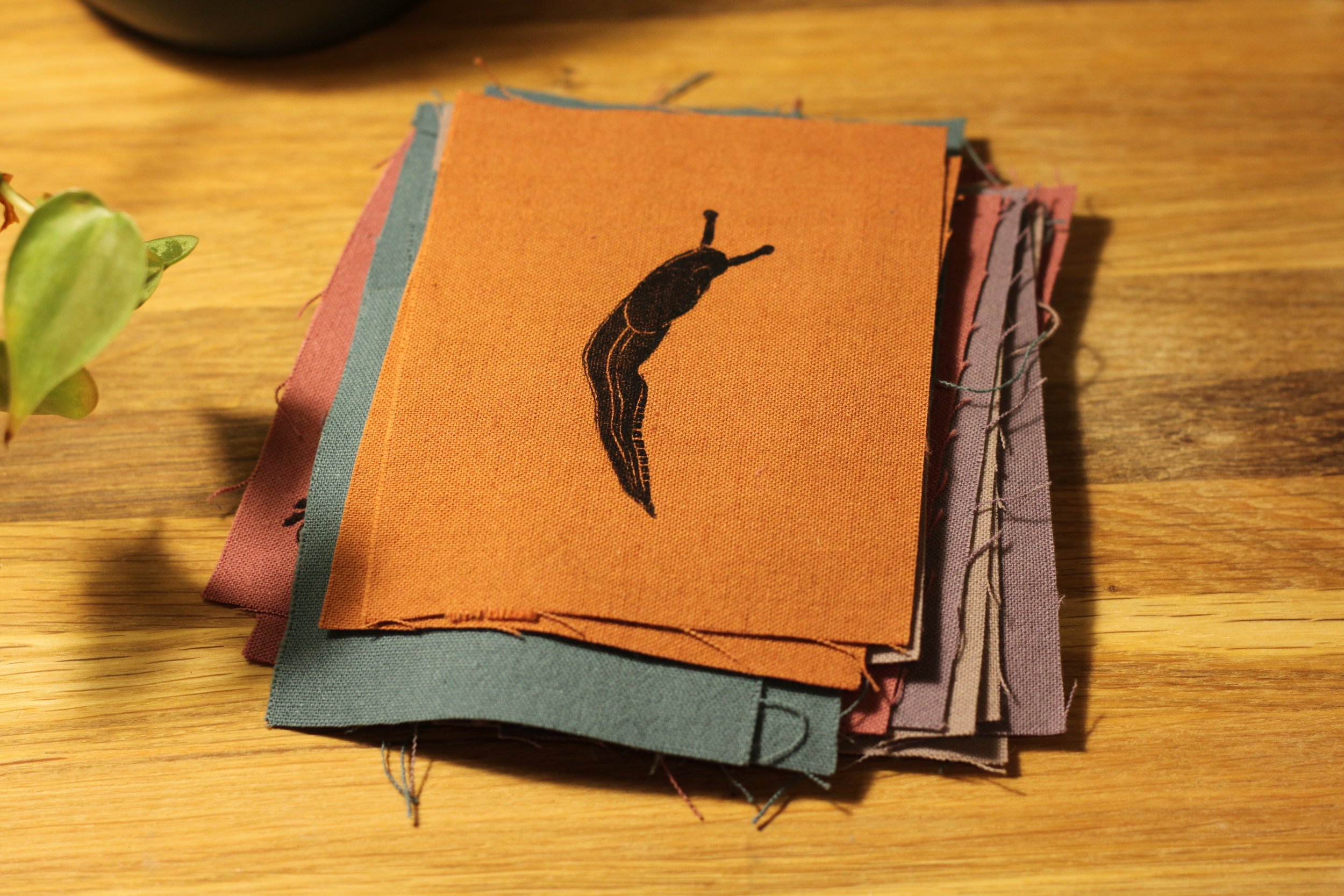 Hand-printed Linen Patch | Slug