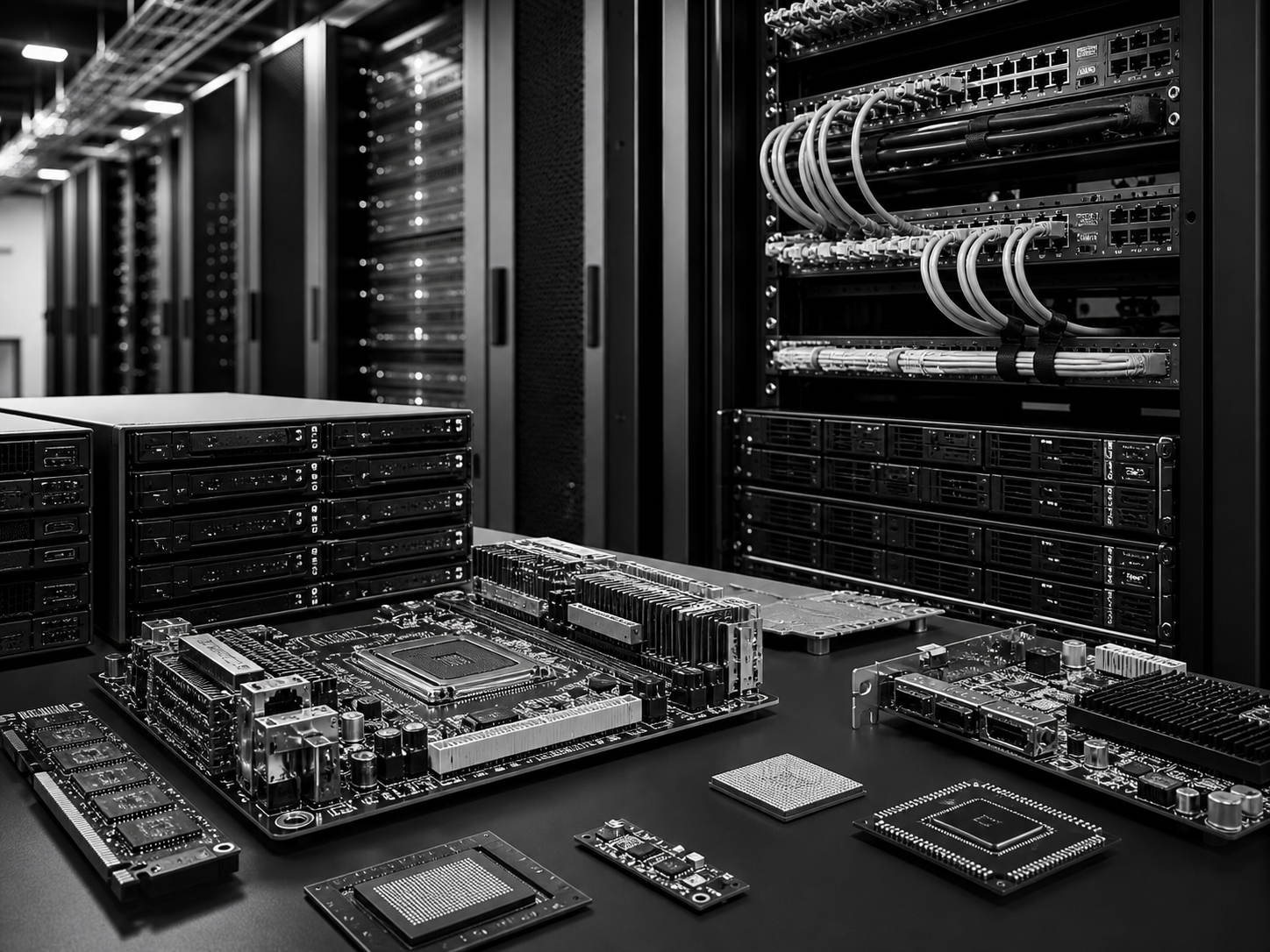 Enterprise IT hardware, server equipment, networking components, chips, and infrastructure technology.