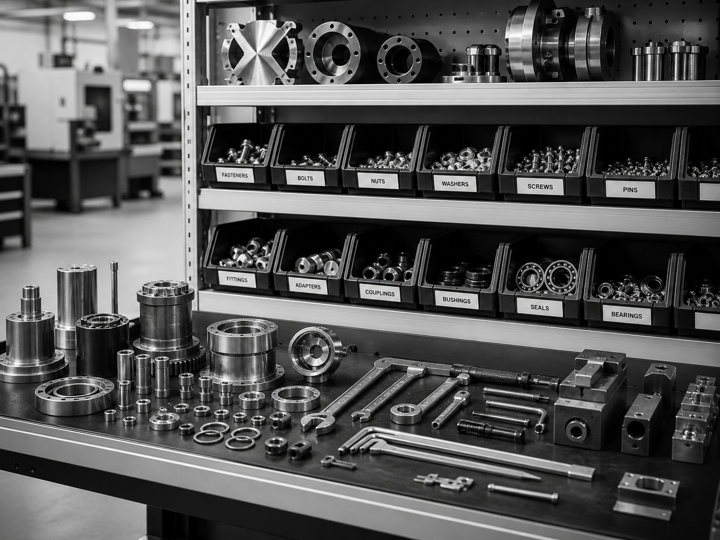 Organized industrial and mechanical components, tools, and machinery parts for procurement support.