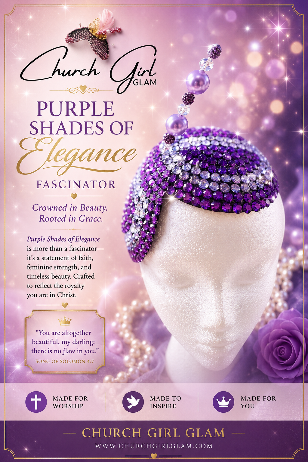 Purple Shades of Elegance Fascinator