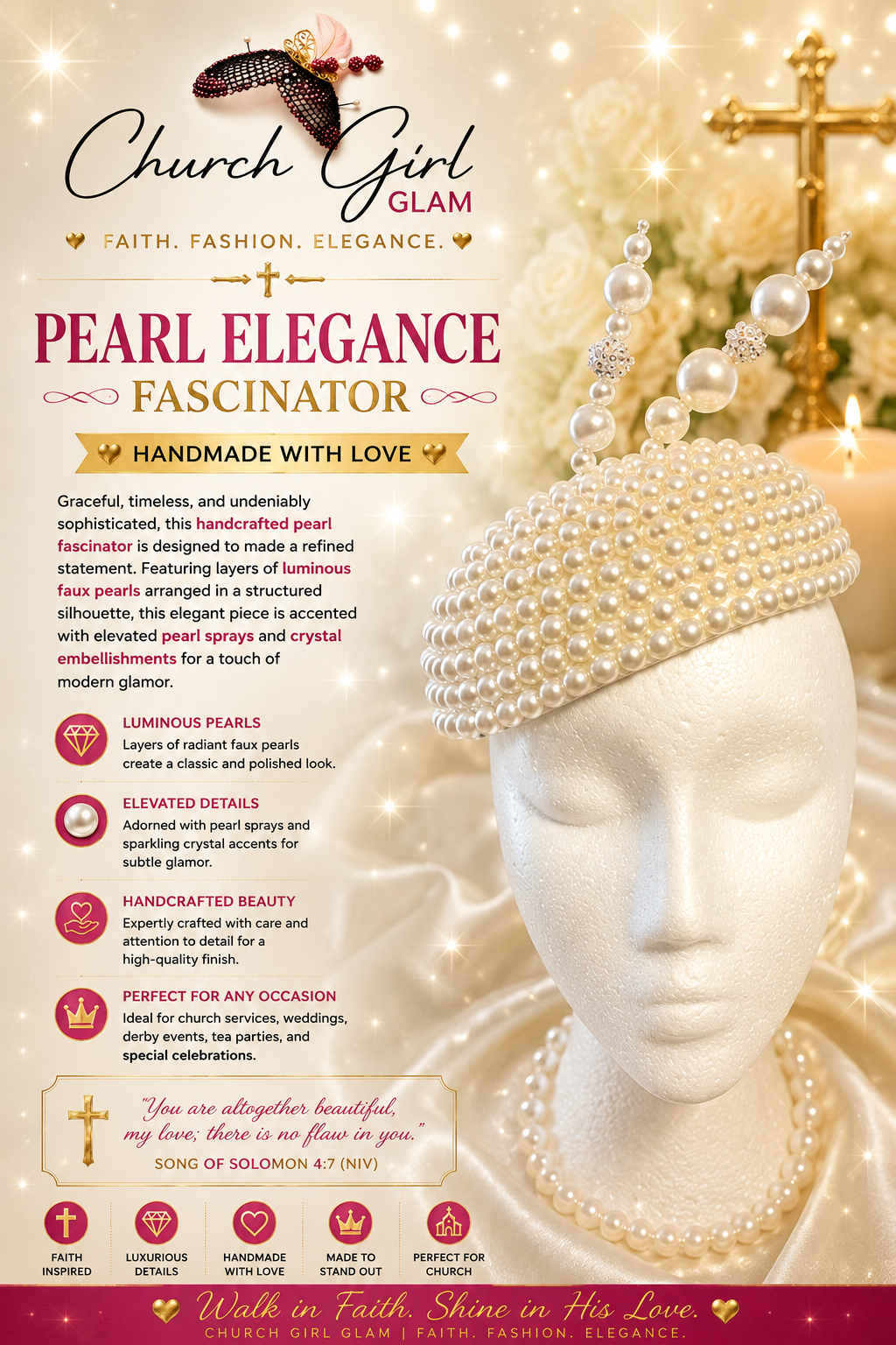 Pearl Elegance Fascinator