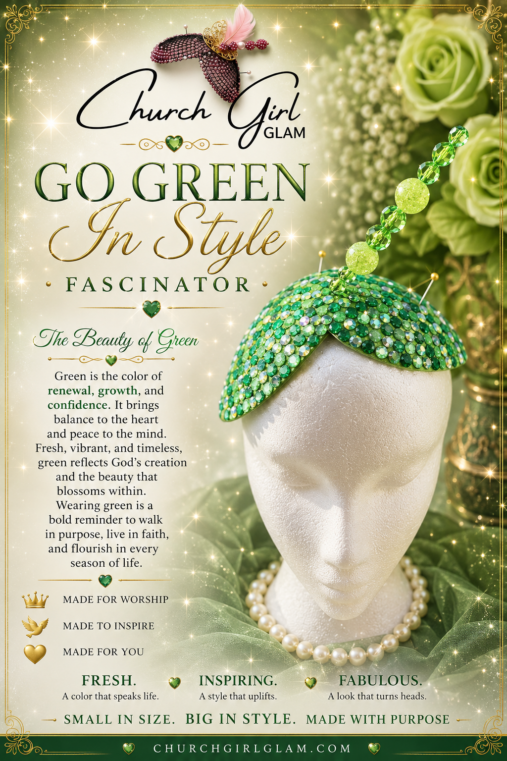Go Green in Style Fascinator