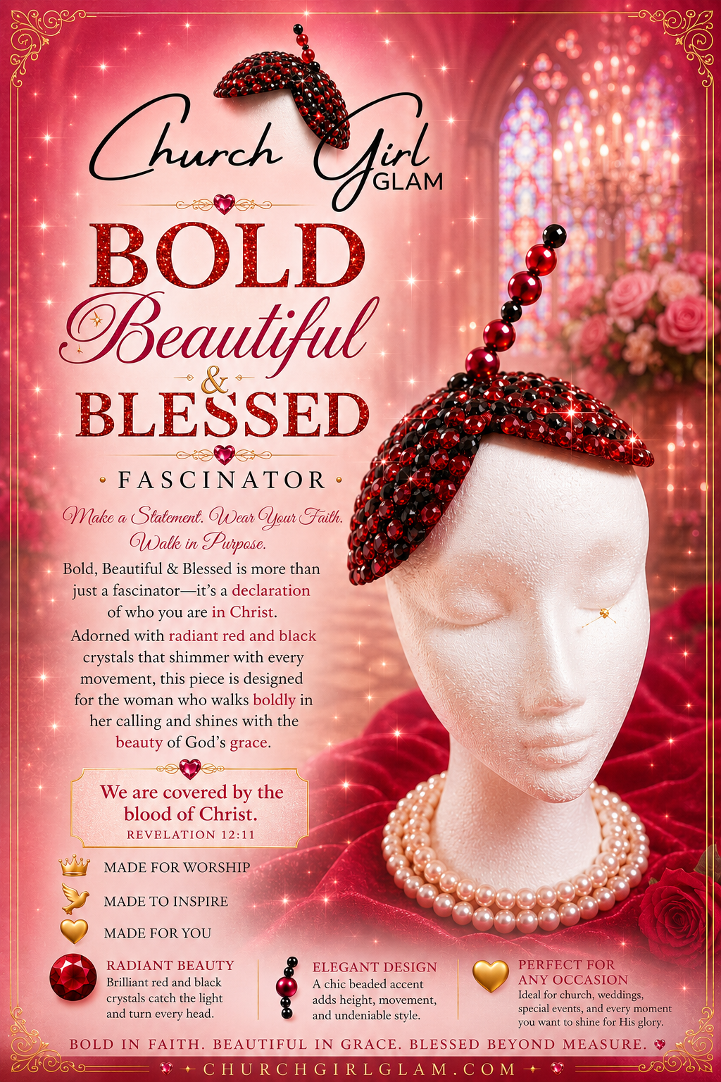 Bold Beautiful Blessed Fascinator