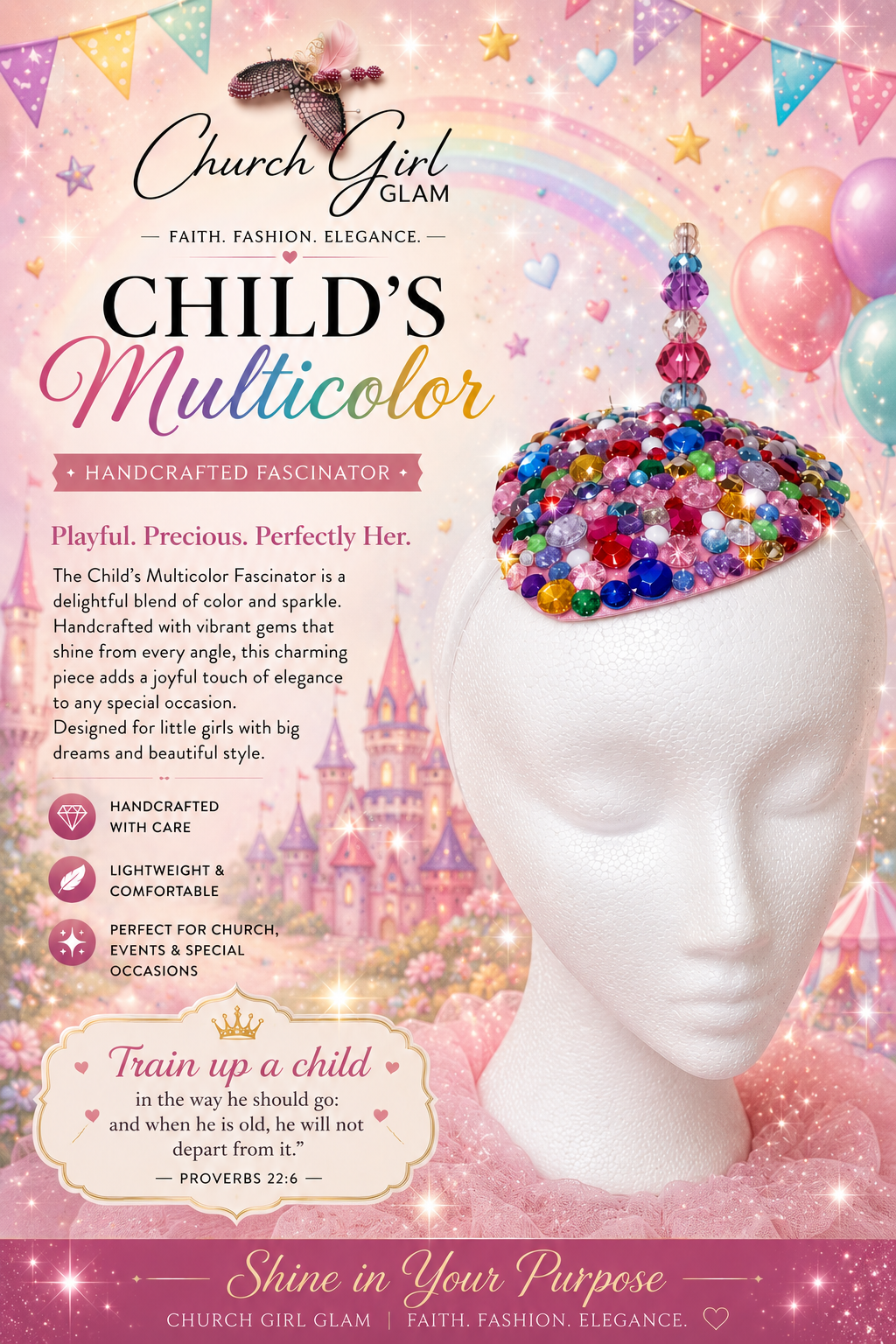 Child's Multicolor Fascinator