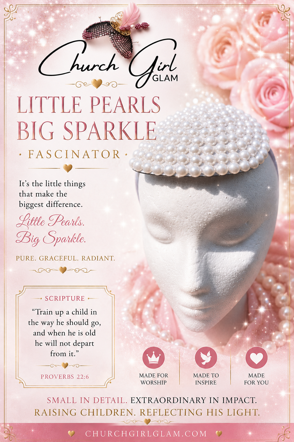 Little Pearls Big Sparkle Fascinator