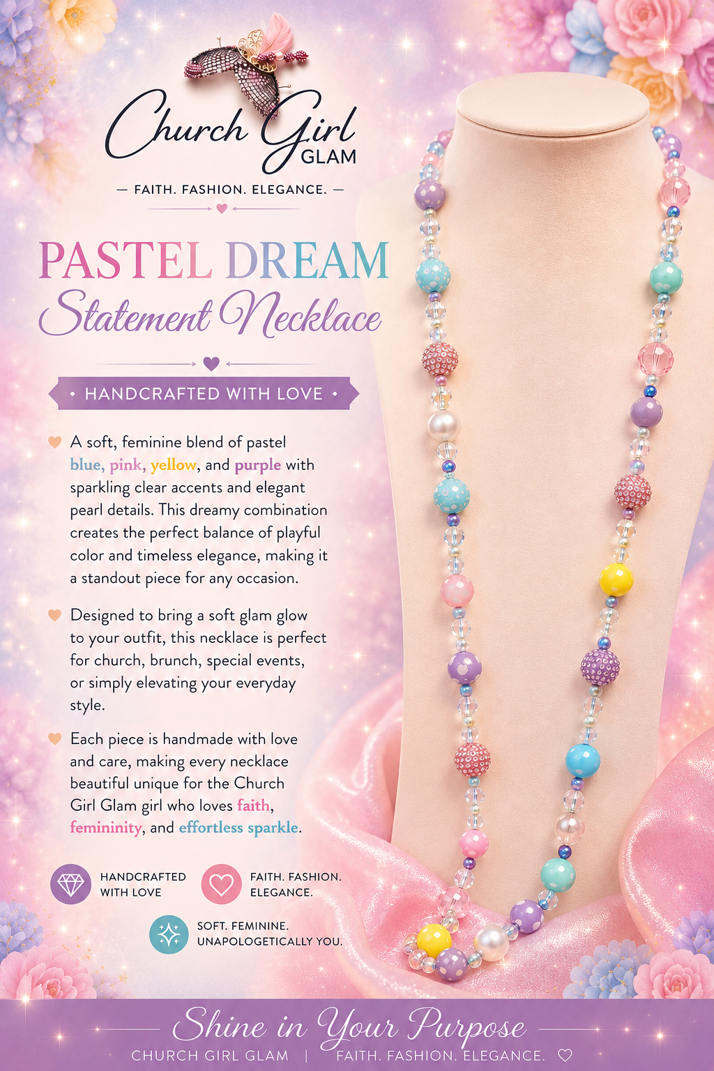 Pastel Dream Statement Necklace