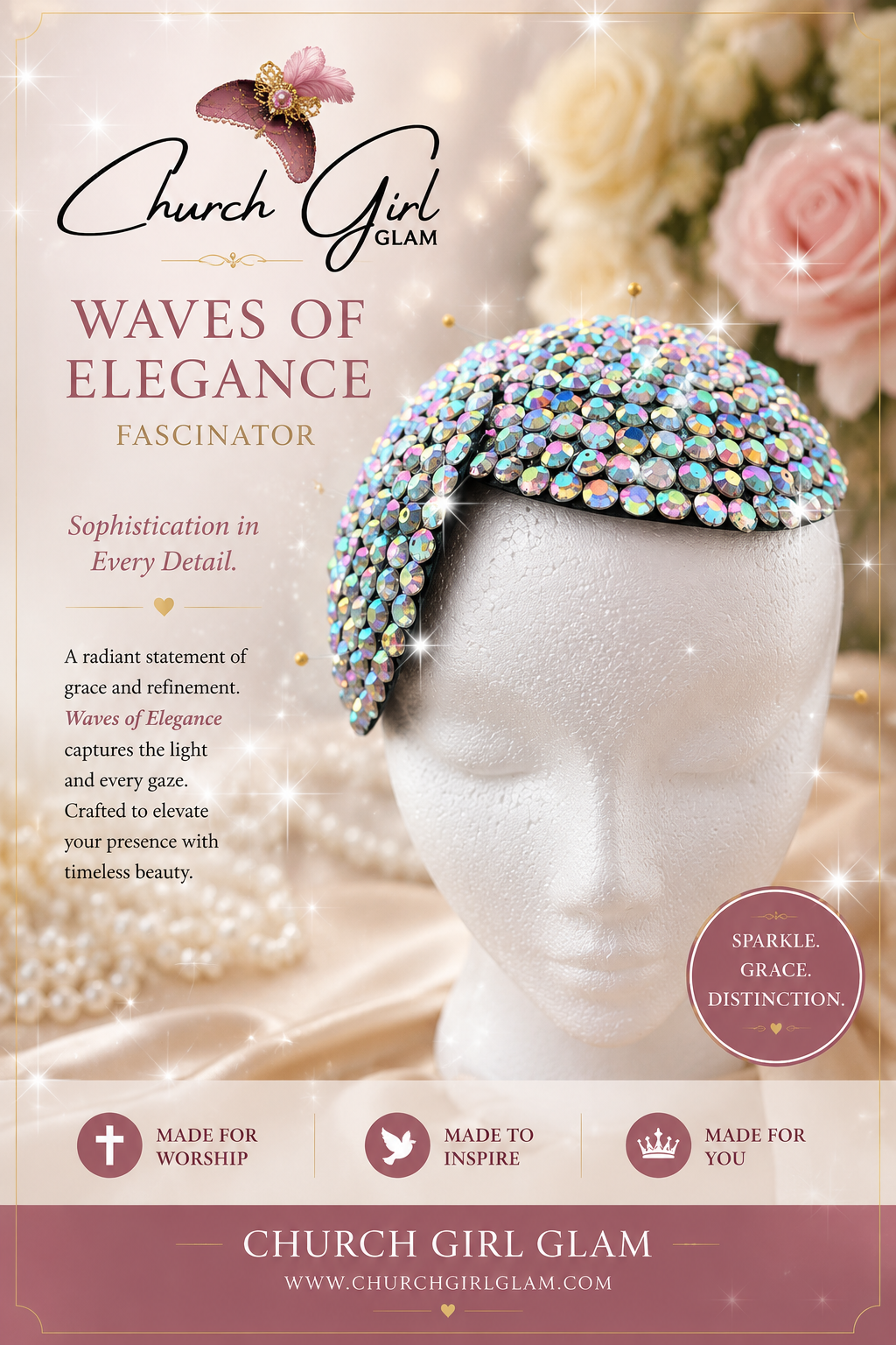 Waves of Elegance Fascinator