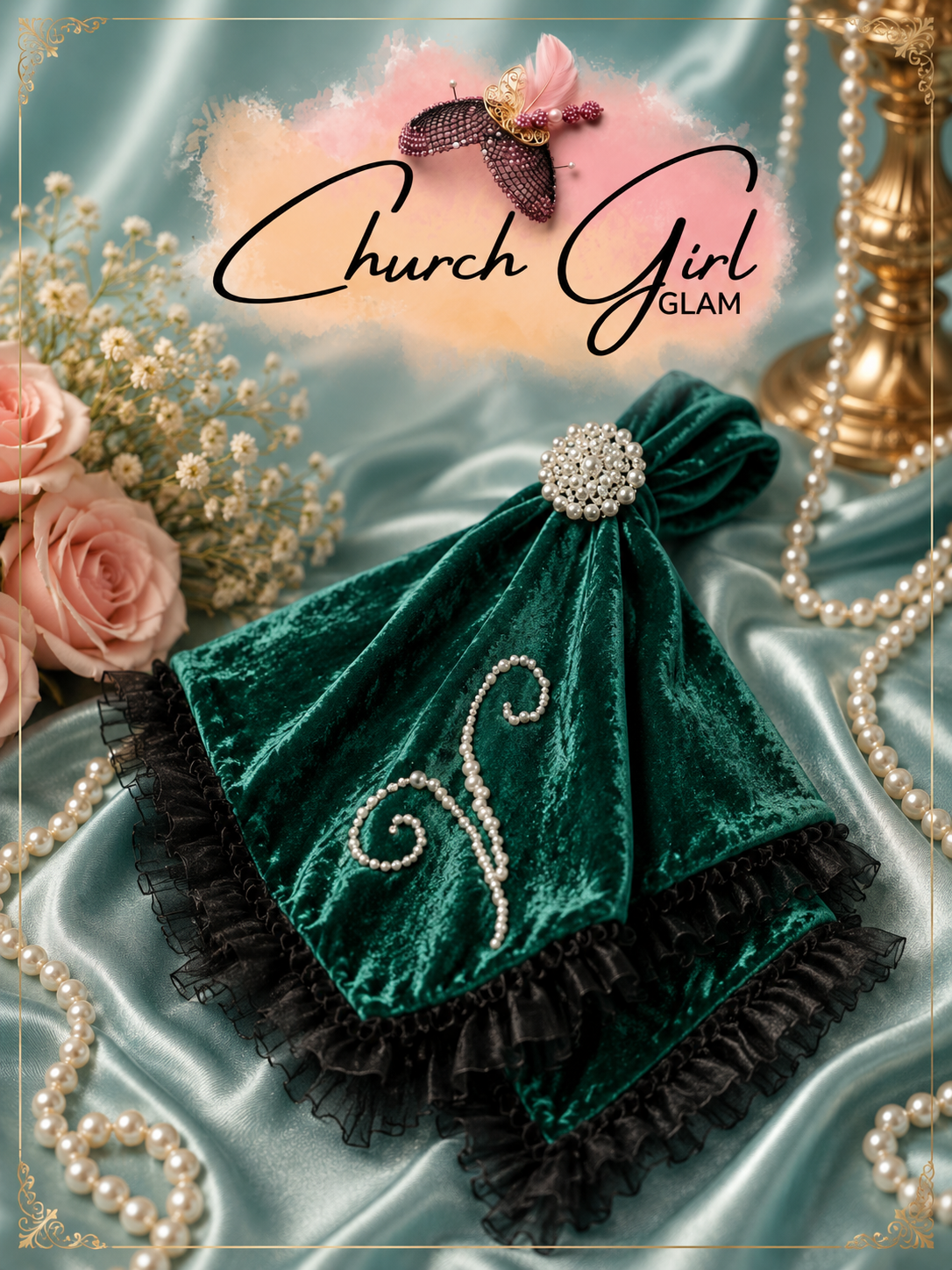 Green & Black Lap Scarf