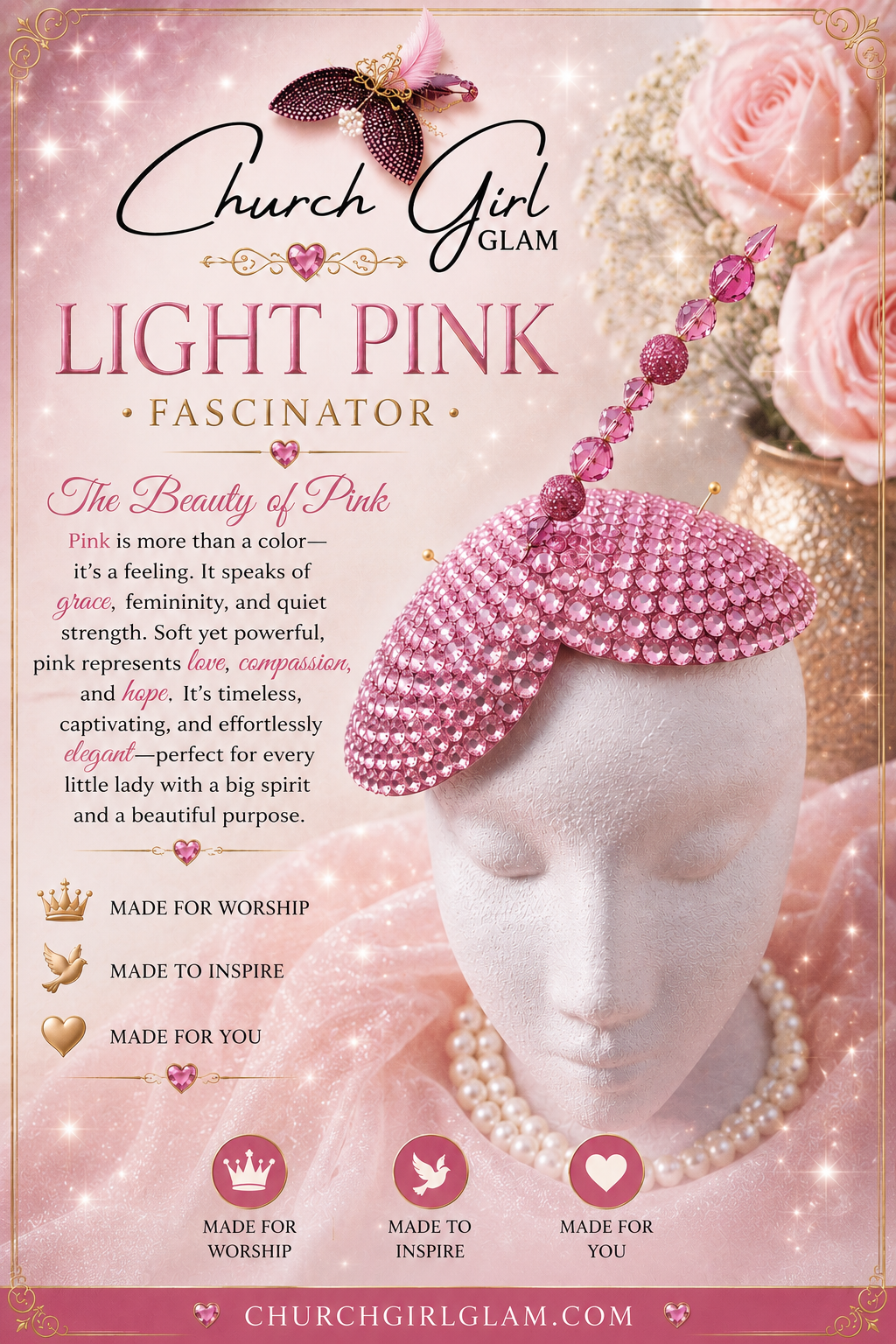 Light Pink Fascinator
