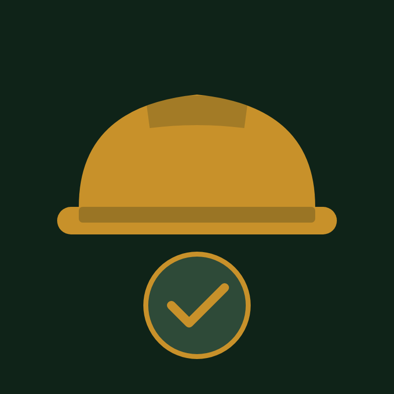 Illustration of a service bell with a green check mark below it.