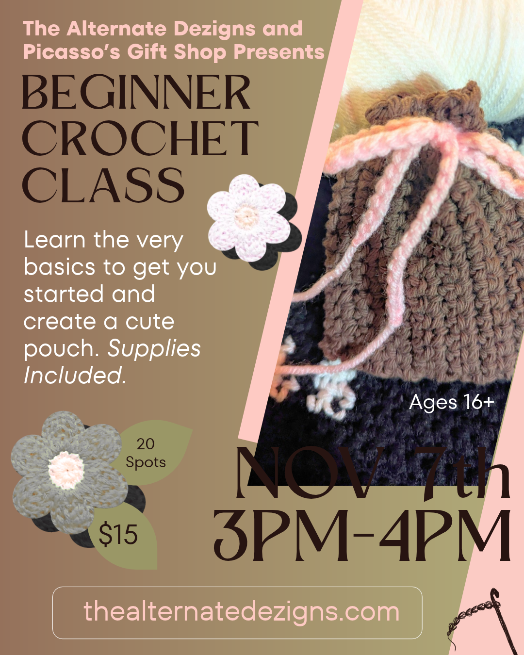 Beginner Crochet Class : Intro to Crochet