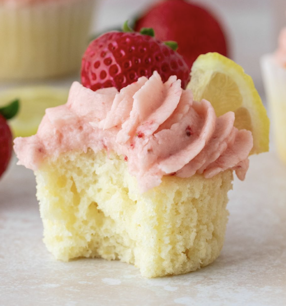 Strawberry Lemonade Cupcakes