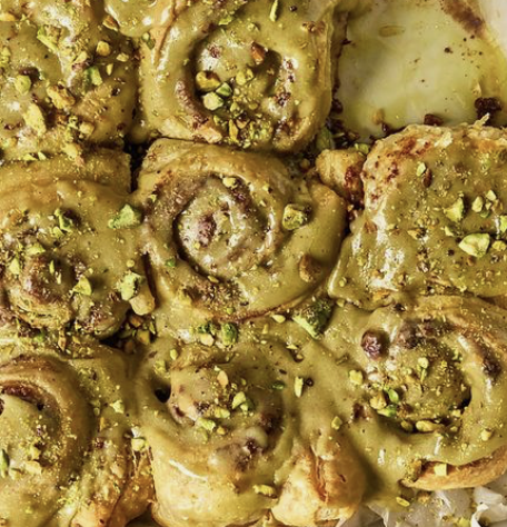 Pistachio Cream Cinnamon  Rolls