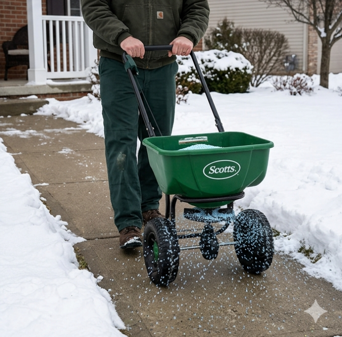Sidewalk & Driveway Salting
