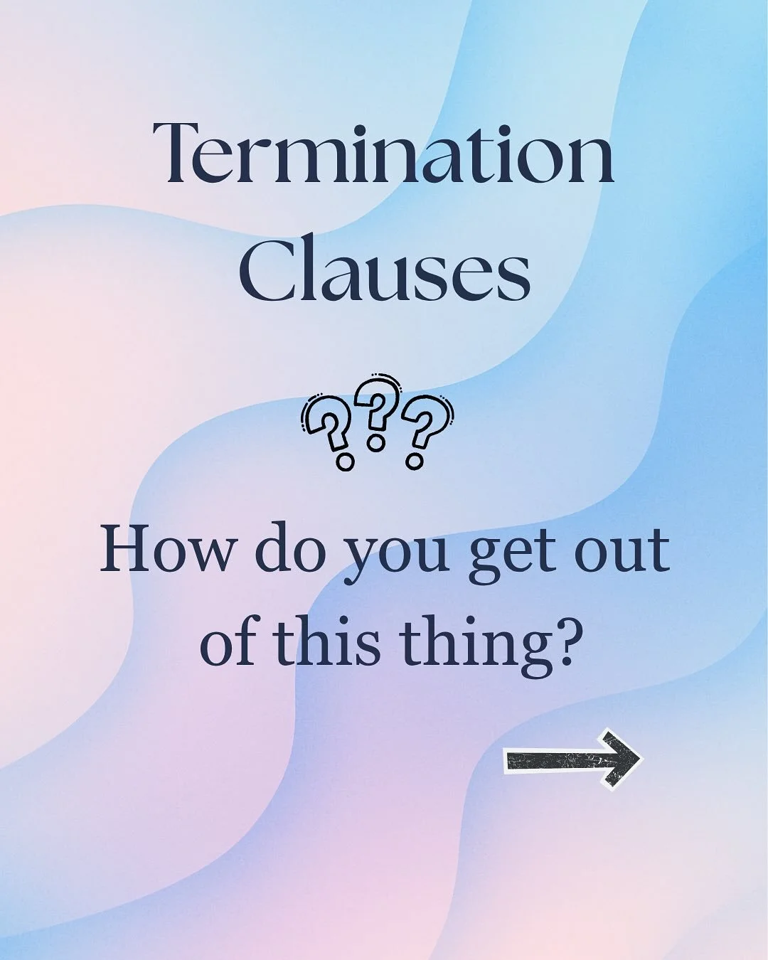 If your contract doesn&rsquo;t say how you can walk away &mdash; you might be stuck.

Termination clauses aren&rsquo;t just legal filler.
They decide:
&ndash; Who can end the contract
&ndash; When it can happen
&ndash; And whether you still get paid

