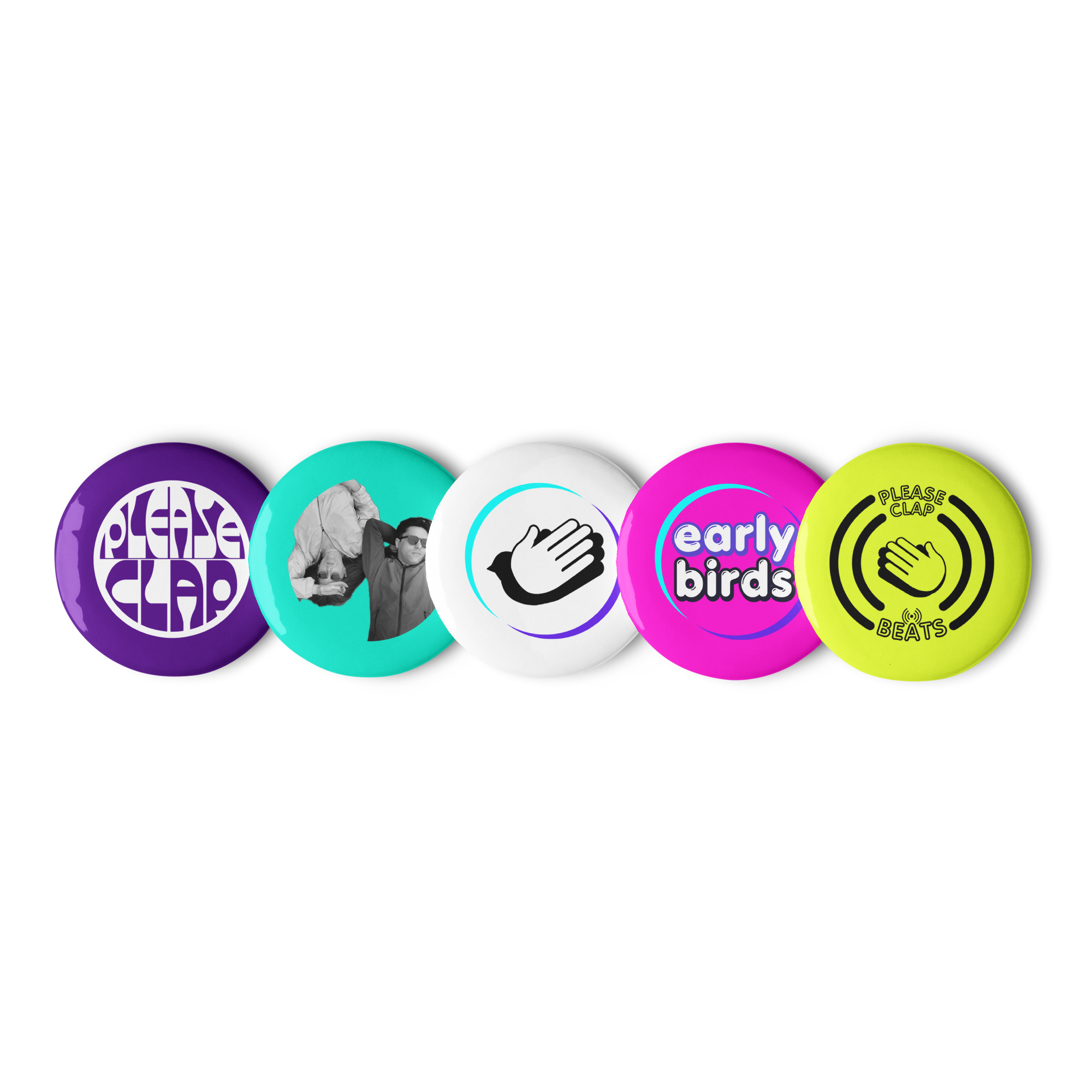 please clap button set