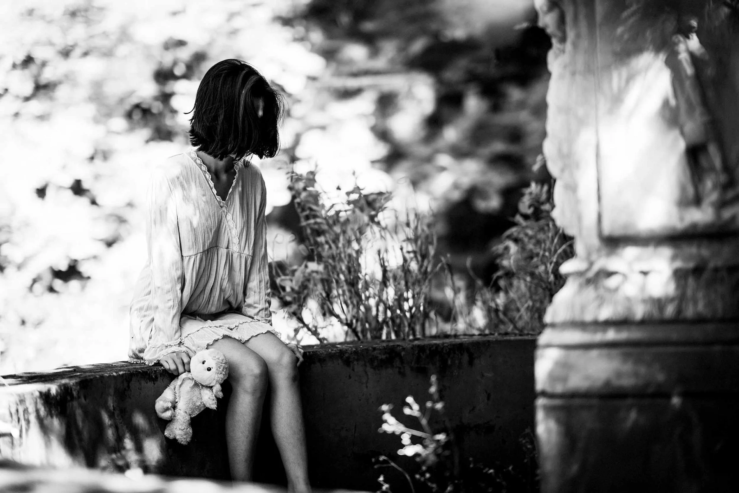 Child sitting alone