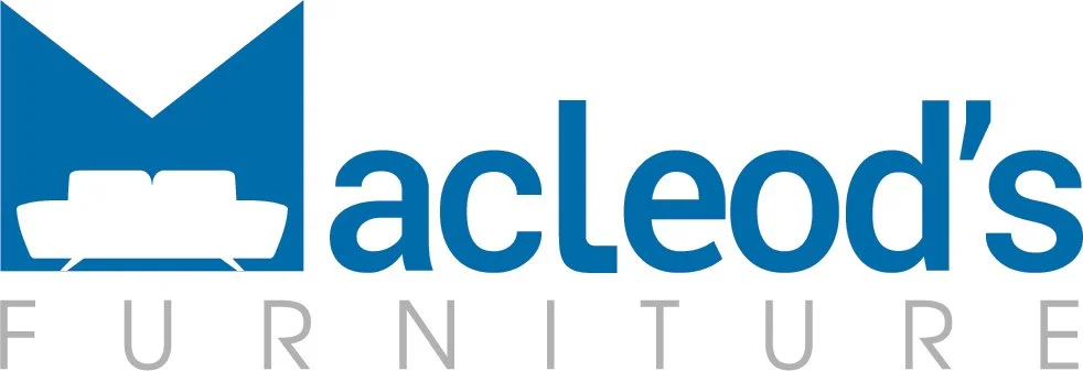 Logo for Acled's Furniture featuring a stylized furniture piece in a blue square and the brand name in blue and gray text.