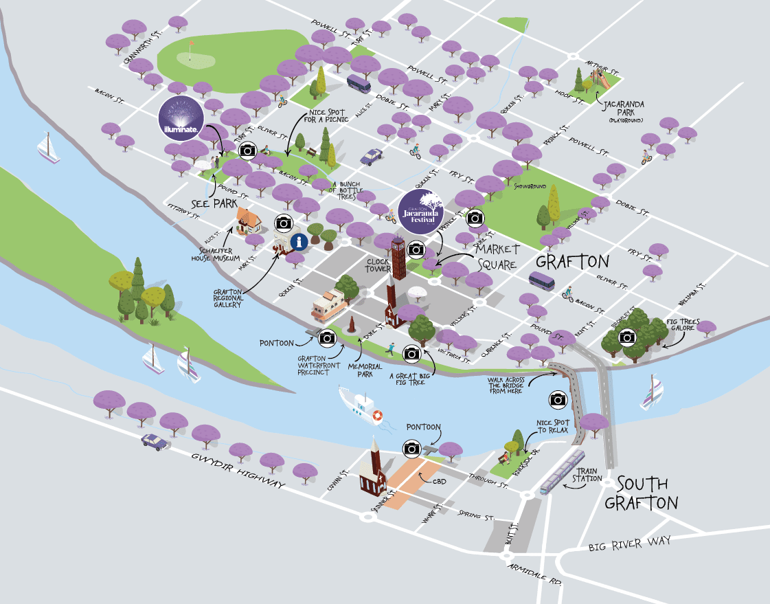 Jacaranda Trees Map
