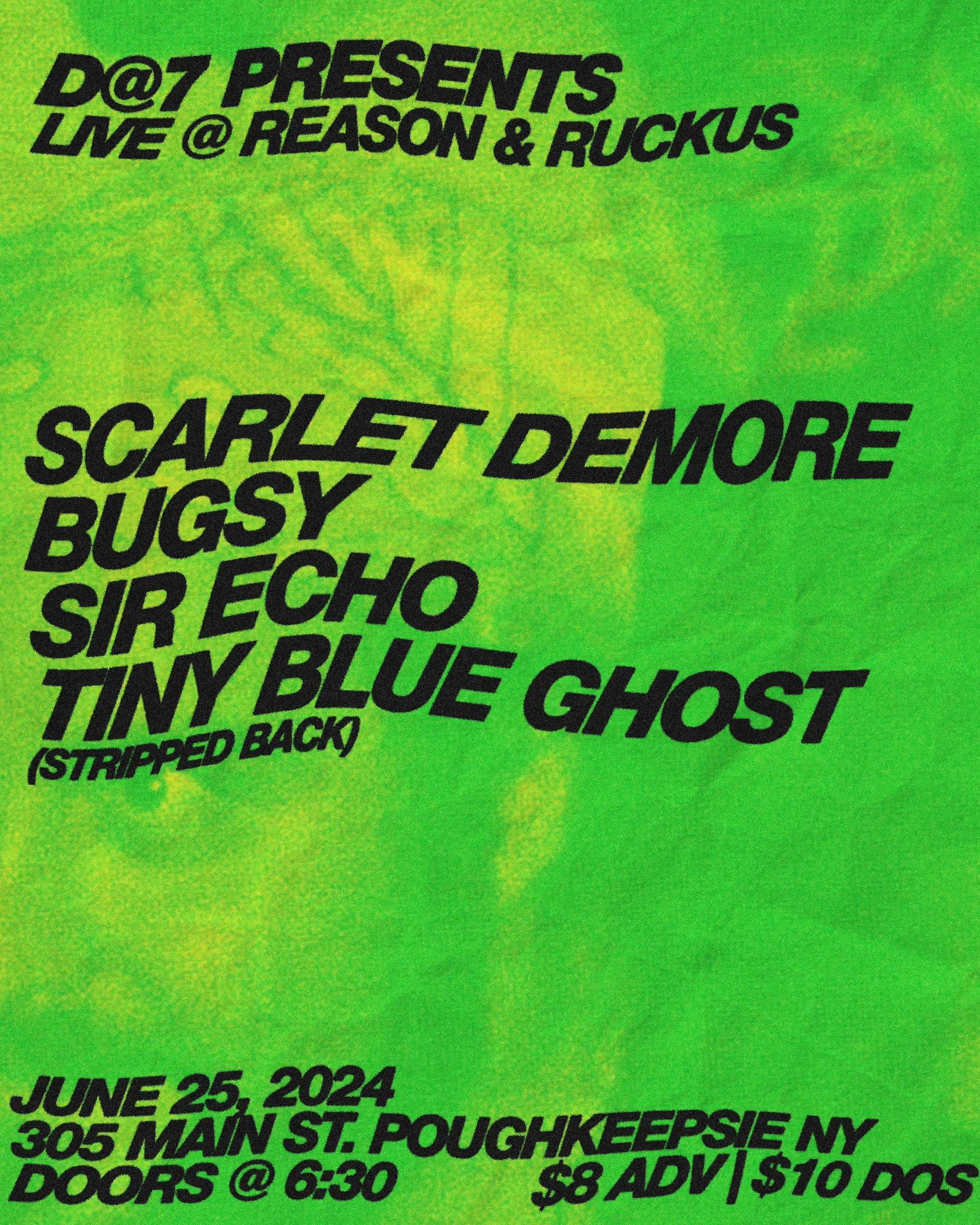 Concert flyer design with bold black condensed typography on a neon green ink-wash textured background for a Doorsat7 show in Poughkeepsie NY.