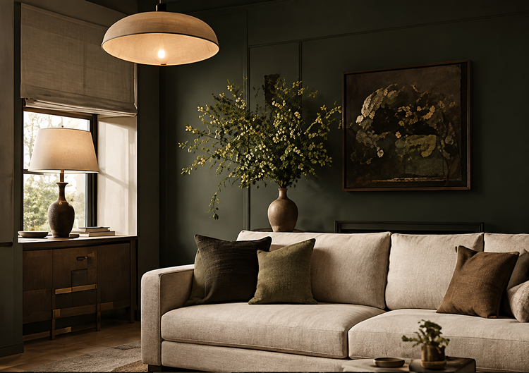 Thoughtfully planned living room layout