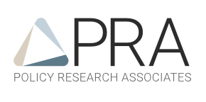 Logo for Policy Research Associates with a sailboat icon and the text 'PRA' and 'Policy Research Associates'.