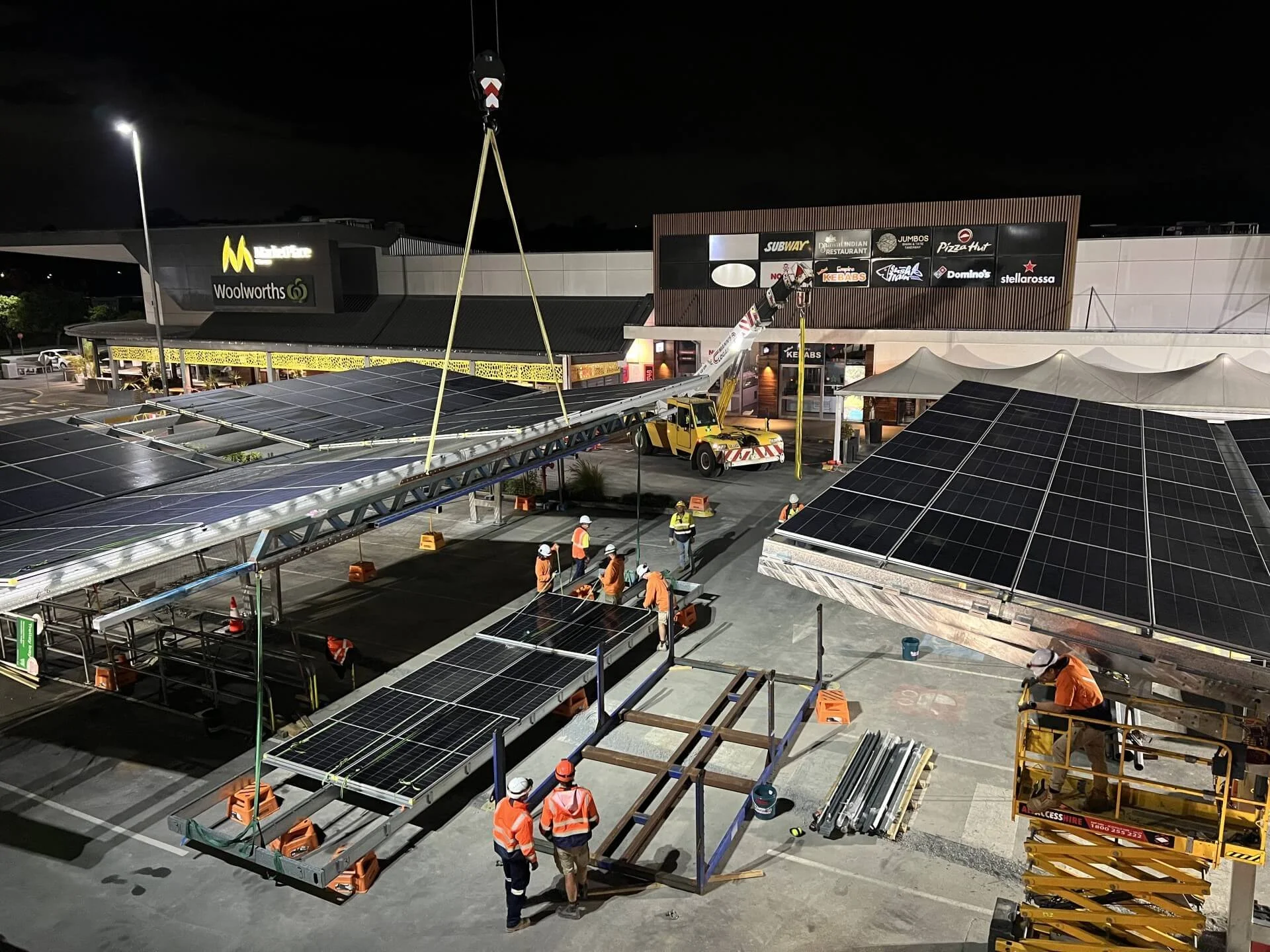 Retail solar canopy for car parks