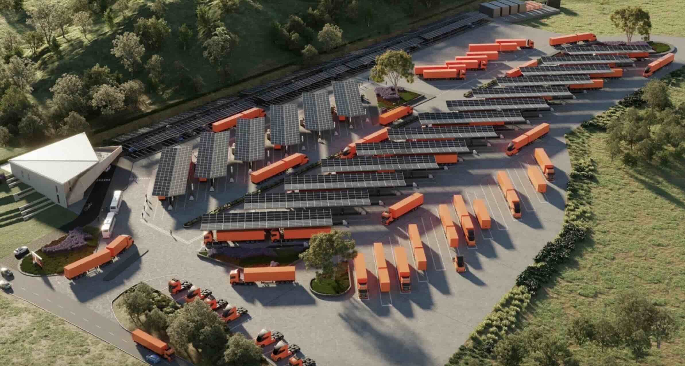 Frieght and Logistics Solar Canopies to cover depot and distribution centre yards. Power on-site operations and fleet EV charging.