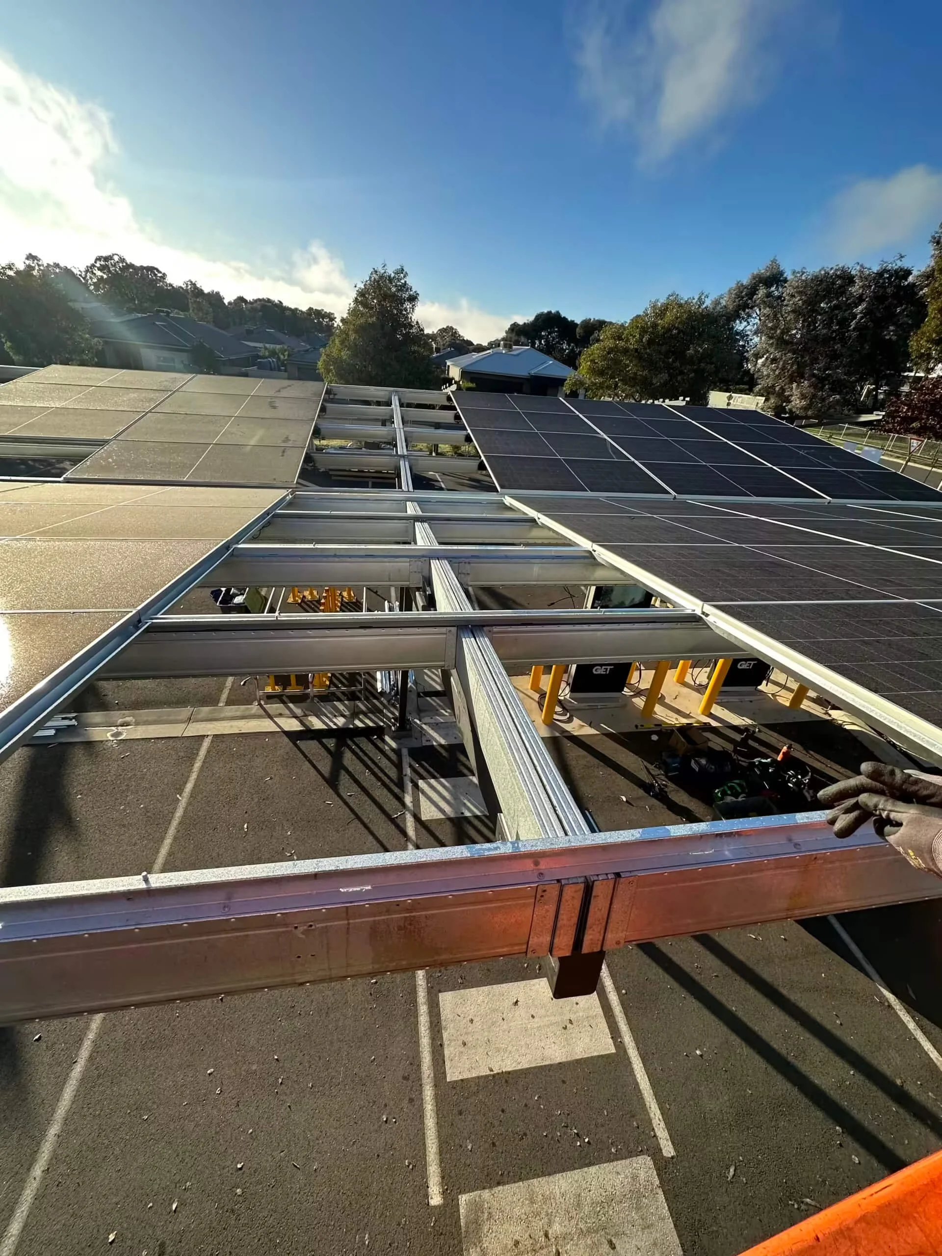 Prefabricated solar car park