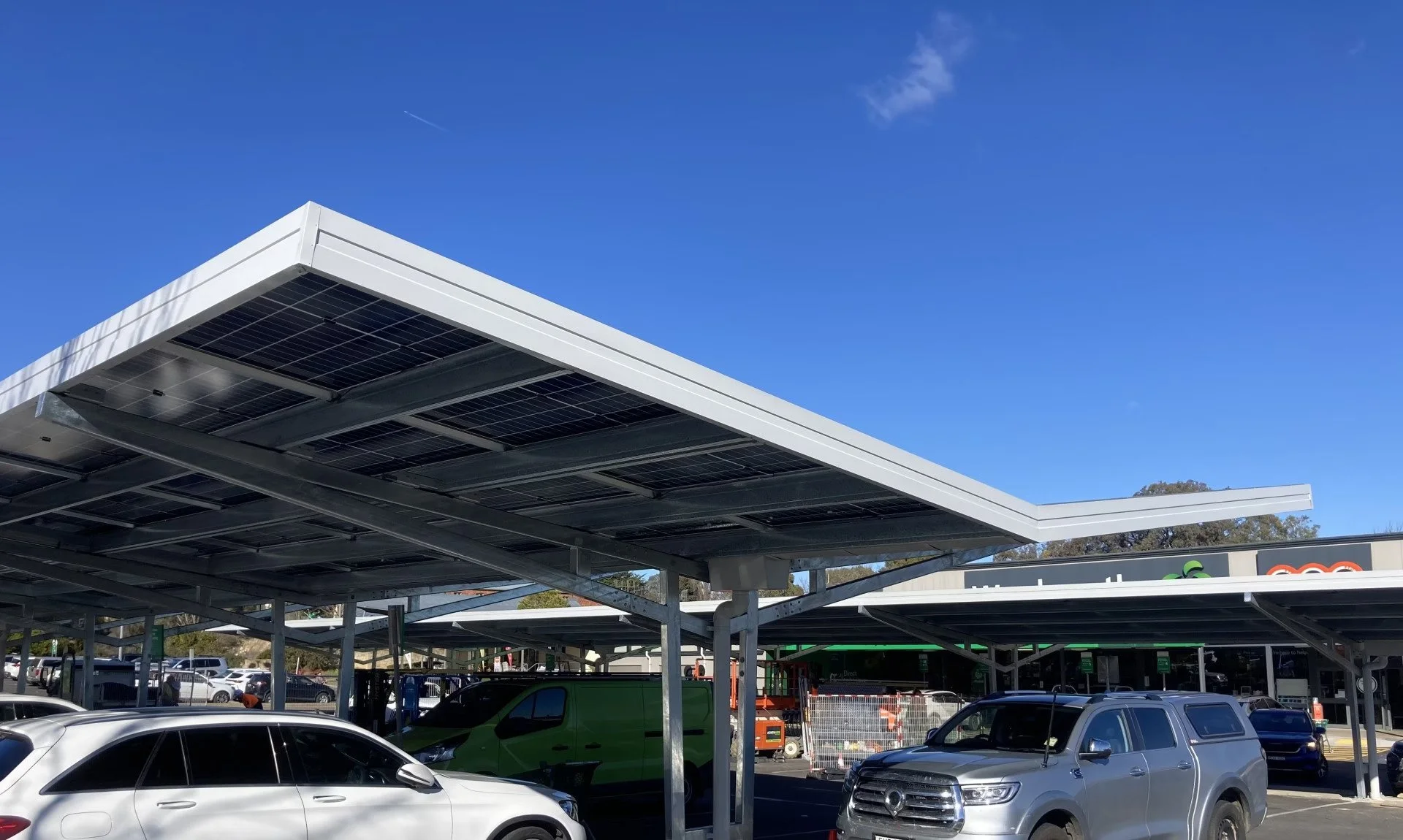 Solar canopy car shade
