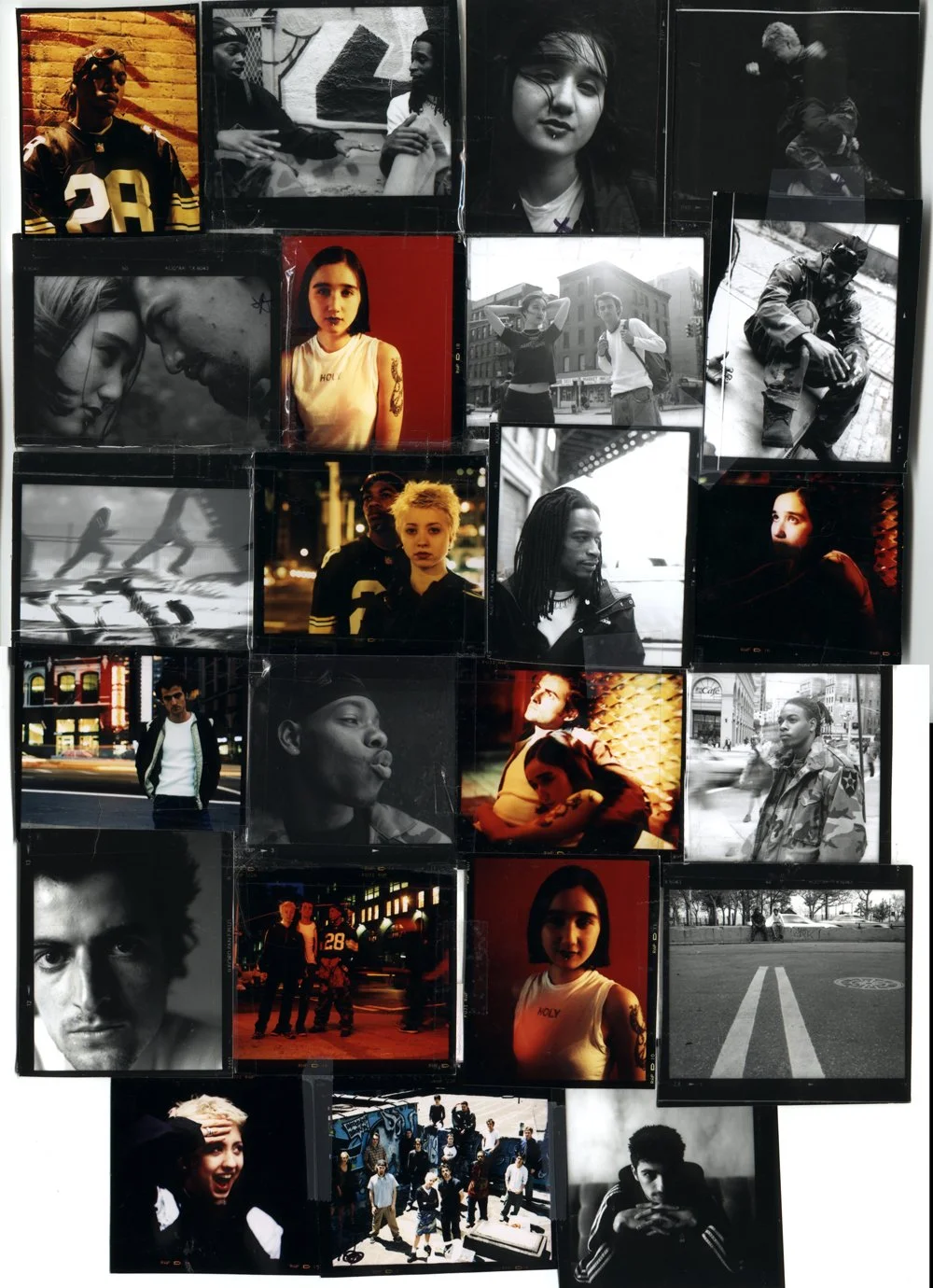 Collage of independent filmmakers rappers punk musicians hip hop artists alternative models who made the indie movie 'Threat' in late-90s NYC. Directed by Matt Pizzolo and produced by Katie Nisa.