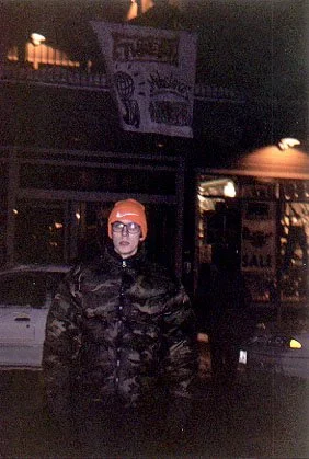 Independent film score composer drum & bass artist Queque at Sundance Film Festival in Park City, Utah for premiere of indie punk movie 'Threat' 1999