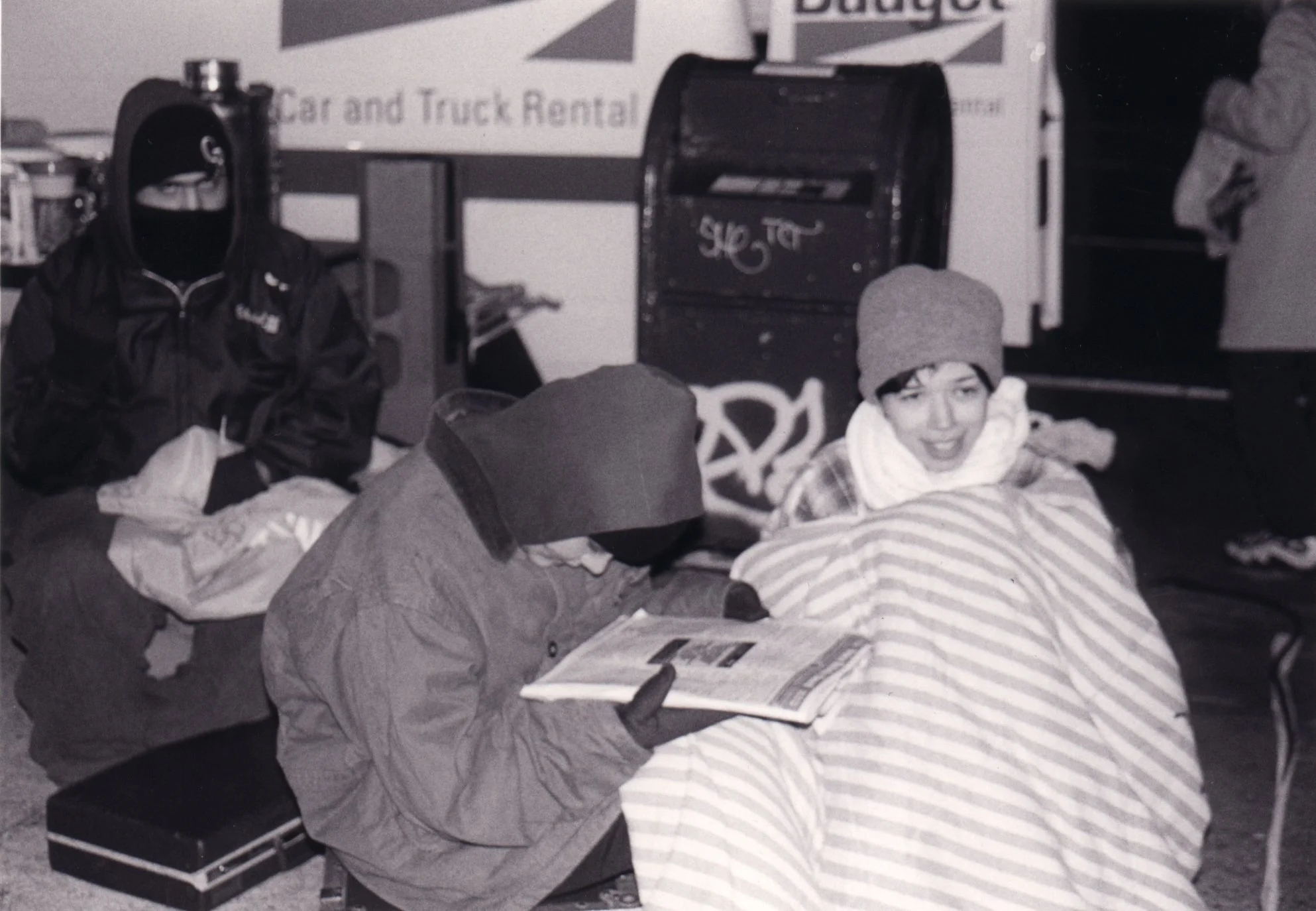 Independent filmmakers on-location for overnight shoot of indie movie 'Threat' in 90s New York City.