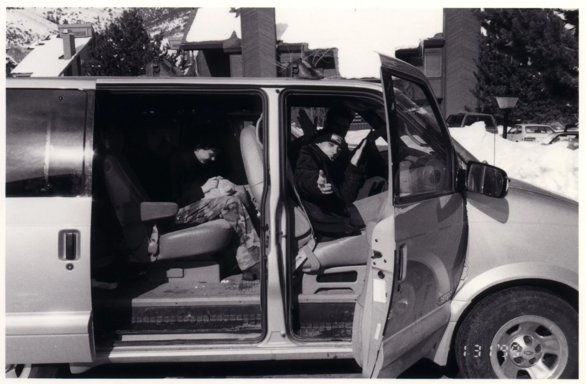 Filmmaking team behind the punk indie movie 'Threat' on tour with the film in the late 90s.