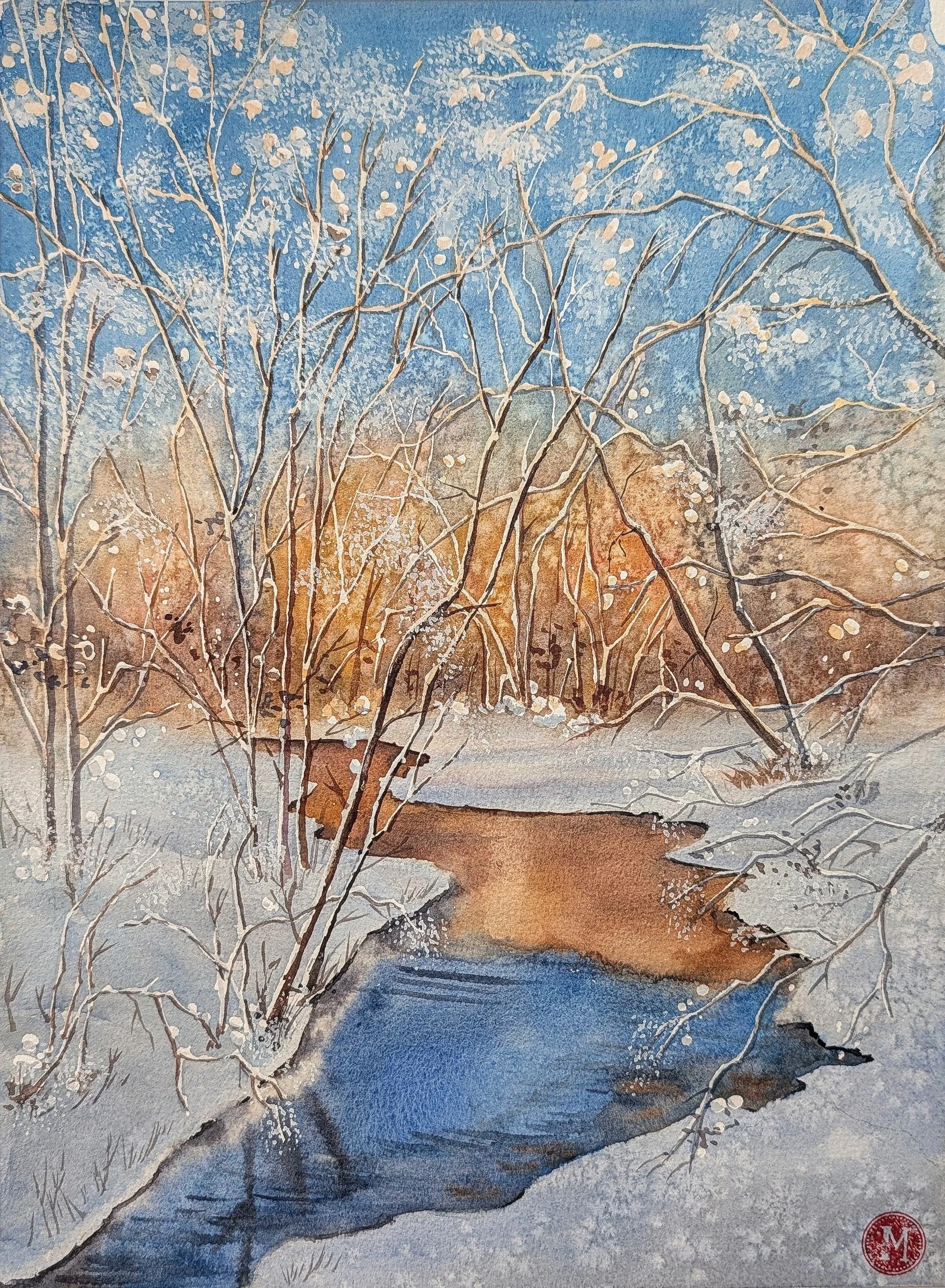 Amber Winter • watercolor • 10x14" • in private collection